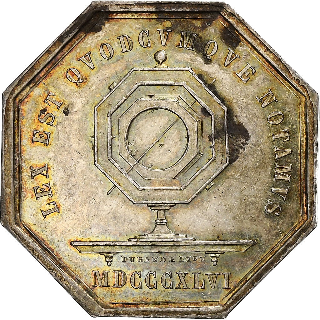 França, Token, Notaires de l'Arrondissement de Saint-Etienne, 1846, Prata