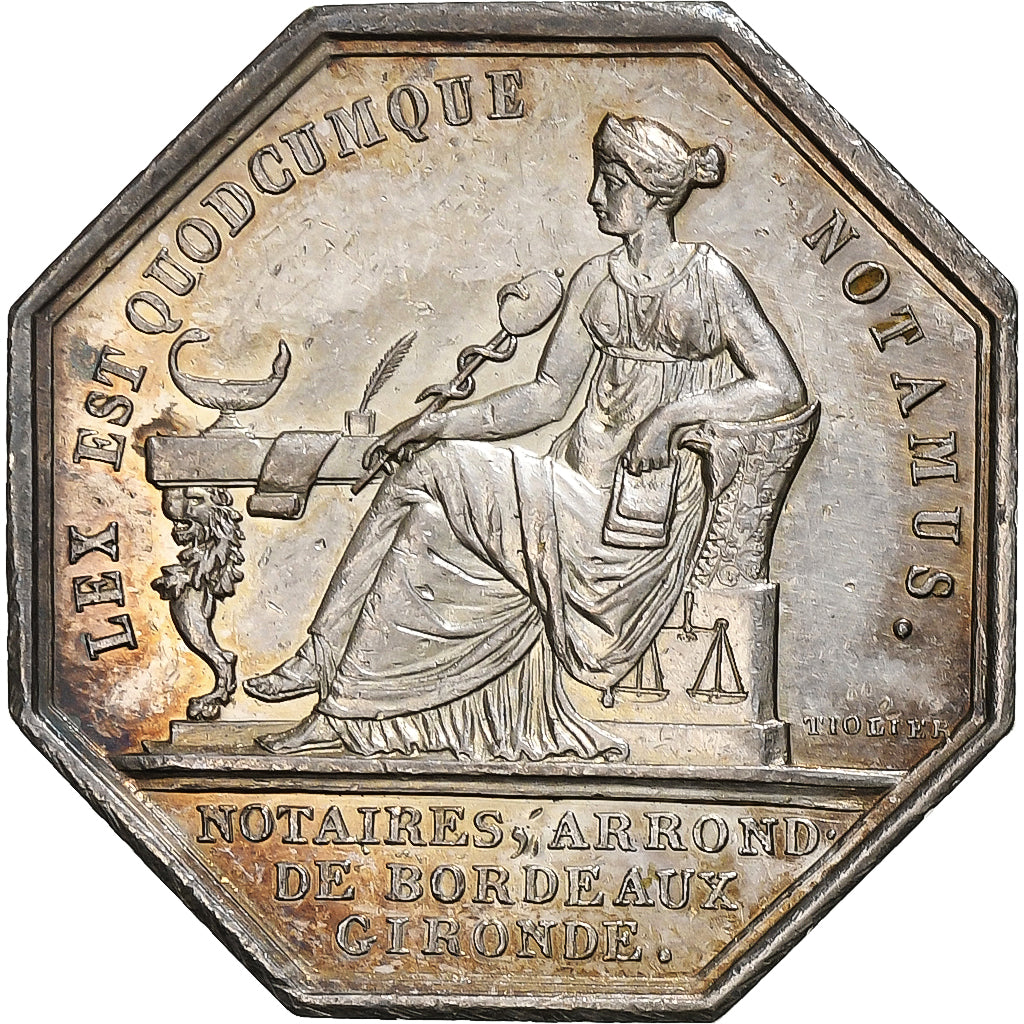 Frankreich, betaalpenning, Louis XVIII, Notaires de l'Arrondissement de