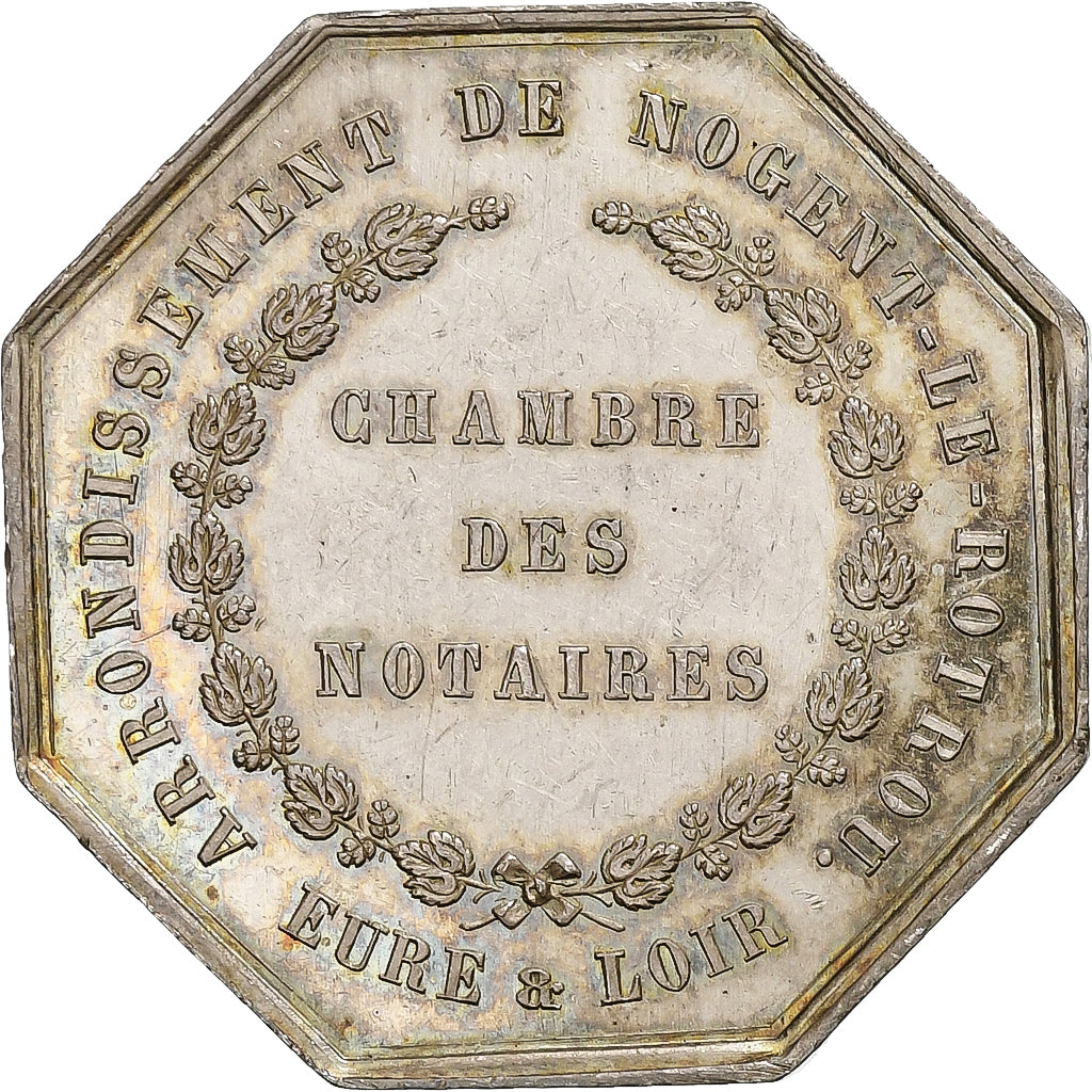 Frankrijk, Token, Notaires de Nogent-Le-Rotrou, Zilver, PR, Lerouge:228a