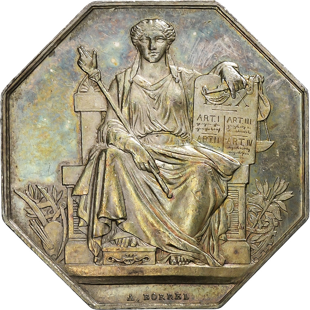 France, Jeton, Notaires de l'Arrondissement de Nevers, Nièvre, Argent, SUP