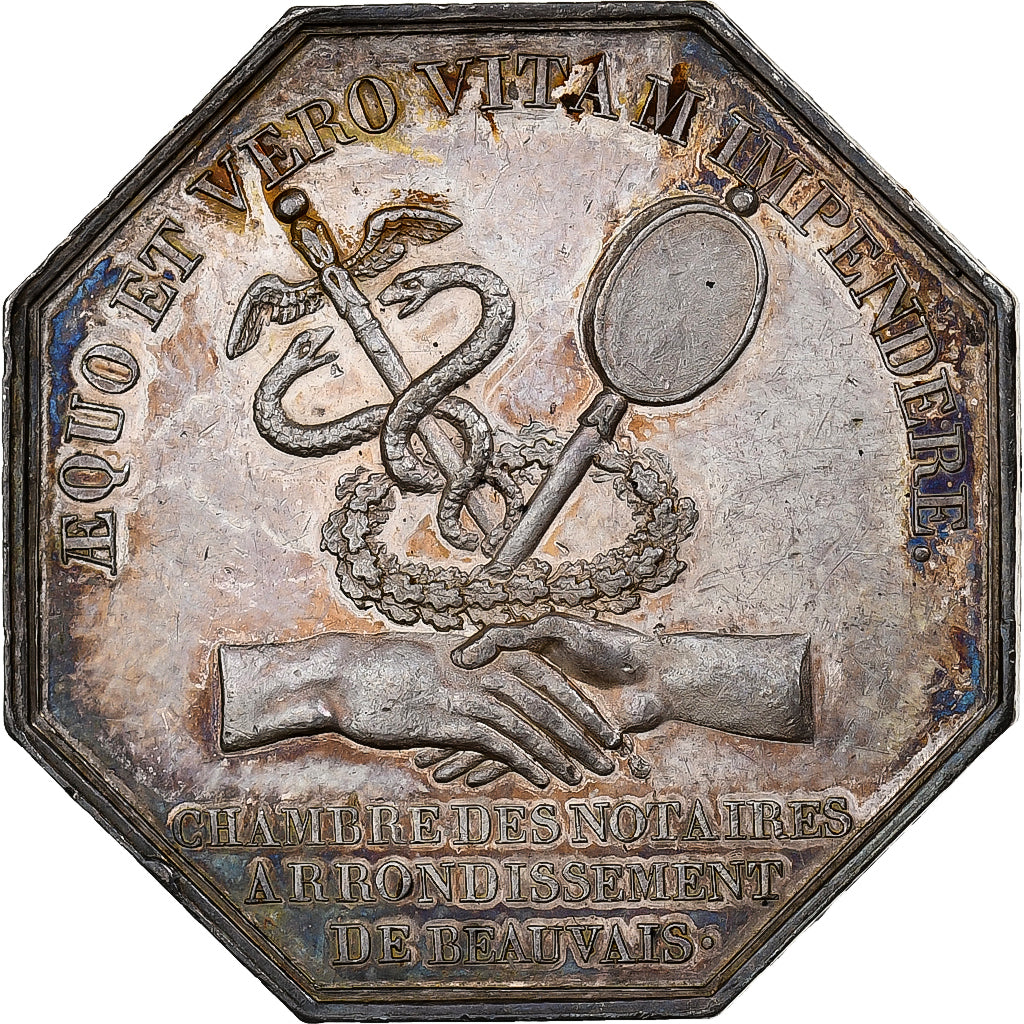 France, Token, Louis XVIII, Notaires de l'Arrondissement de Beauvais, Oise