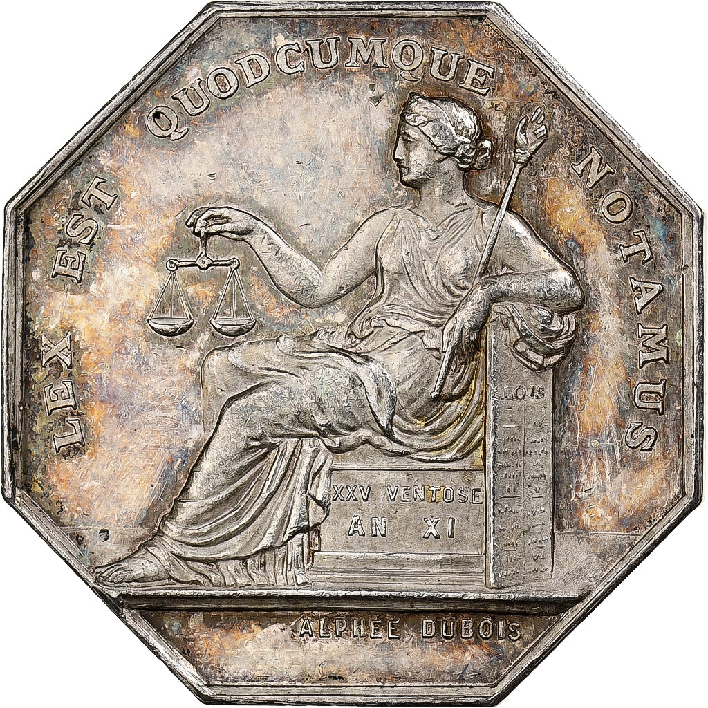 France, Token, Notaires de l'Arrondissement de Dieppe, Silver, Dubois.A