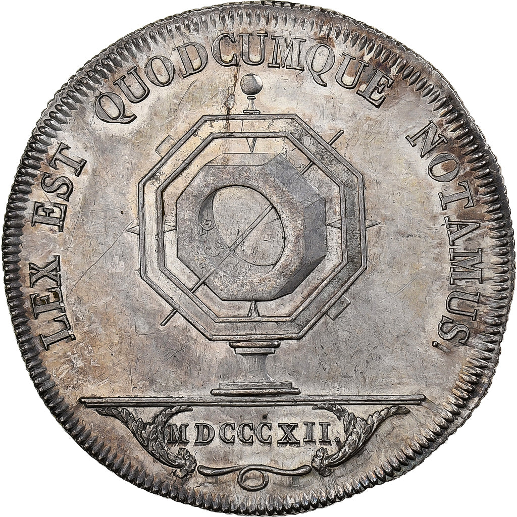 France, Token, Restauration, Notaires de Lyon, 1812, Silver, Tiolier, MS(60-62)