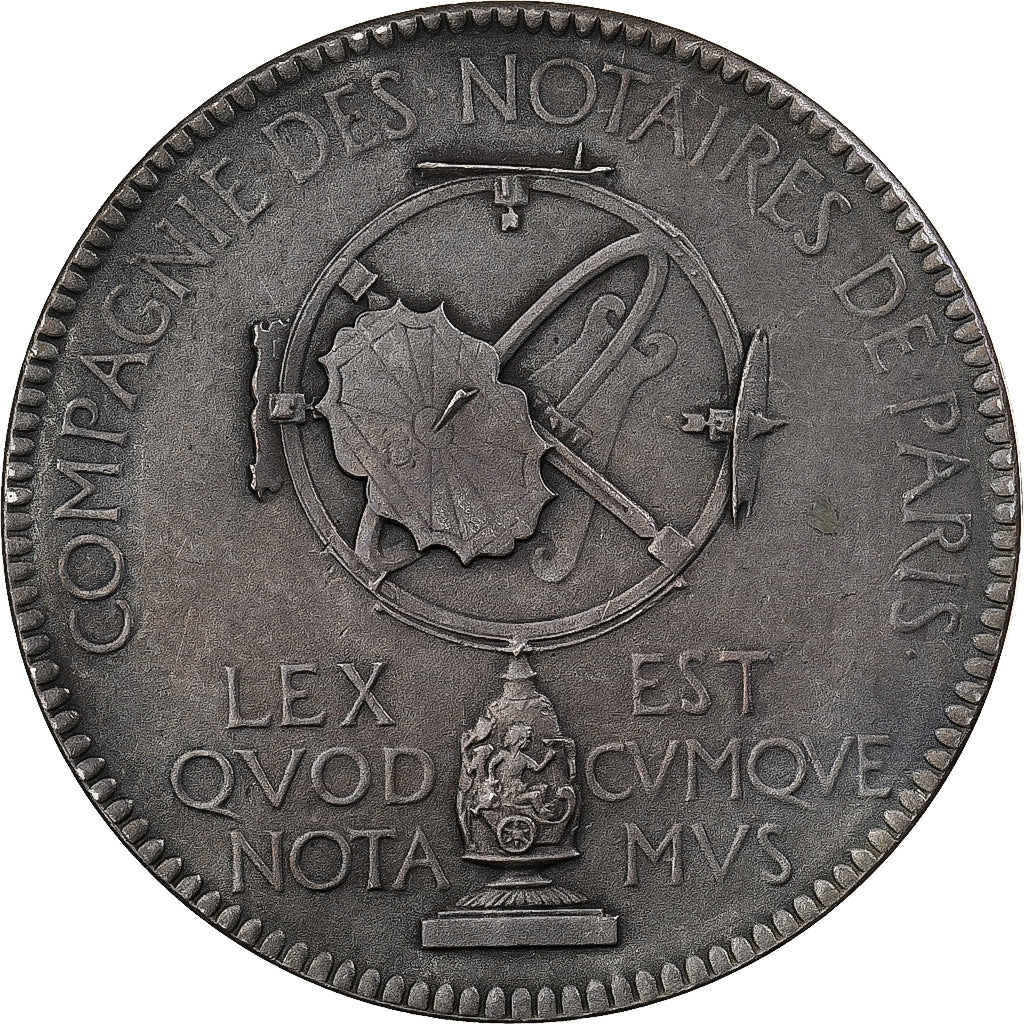 France, Token, Compagnie des Notaires de Paris, Silver, Chaplain, AU(55-58)