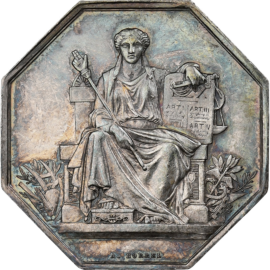 France, Token, Notaires de l'Arrondissement d'Alençon, Orne, Silver, Borrel.A