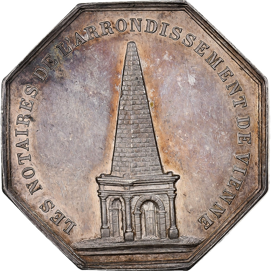 France, Token, Notaires de l'Arrondissement de Vienne, 1837, Silver, Durand