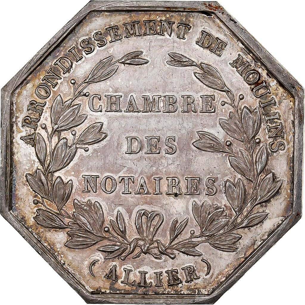 France, Token, Notaires de l'Arrondissement de Moulins, Allier, Silver