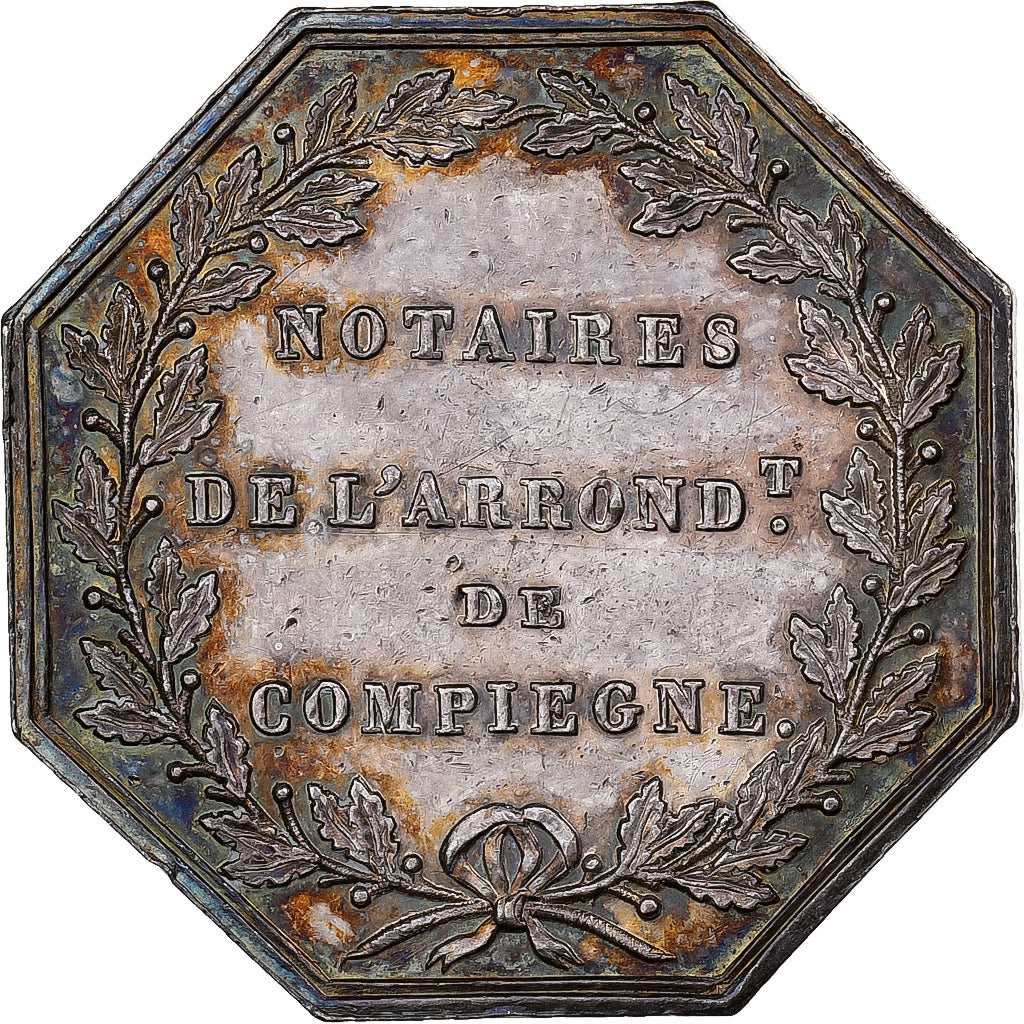 France, Token, Notaires de l'Arrondissement de Compiègne, Silver, AU(55-58)