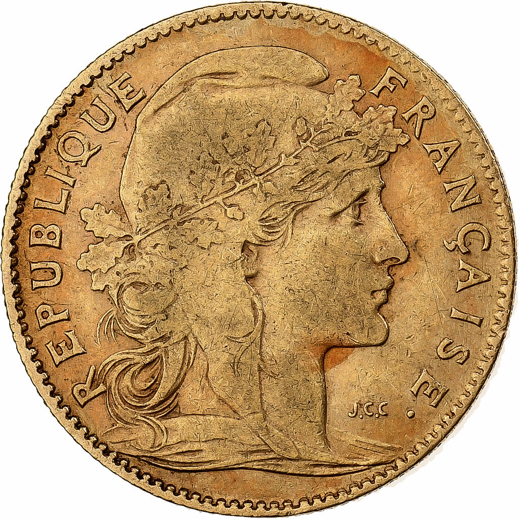 France, 10 Francs, Marianne, 1901, Paris, Gold, EF(40-45), Gadoury:1017, KM:846