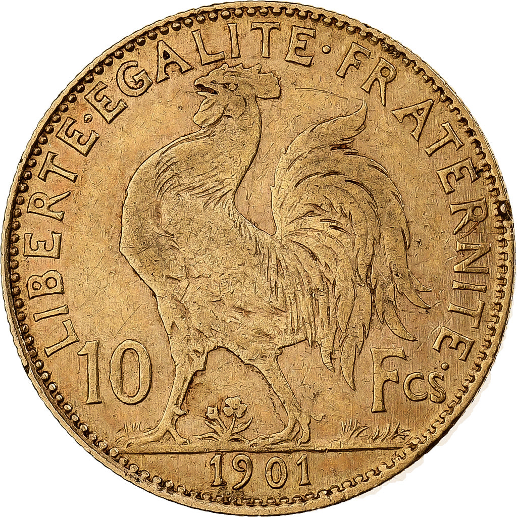 France, 10 Francs, Marianne, 1901, Paris, Gold, EF(40-45), Gadoury:1017, KM:846