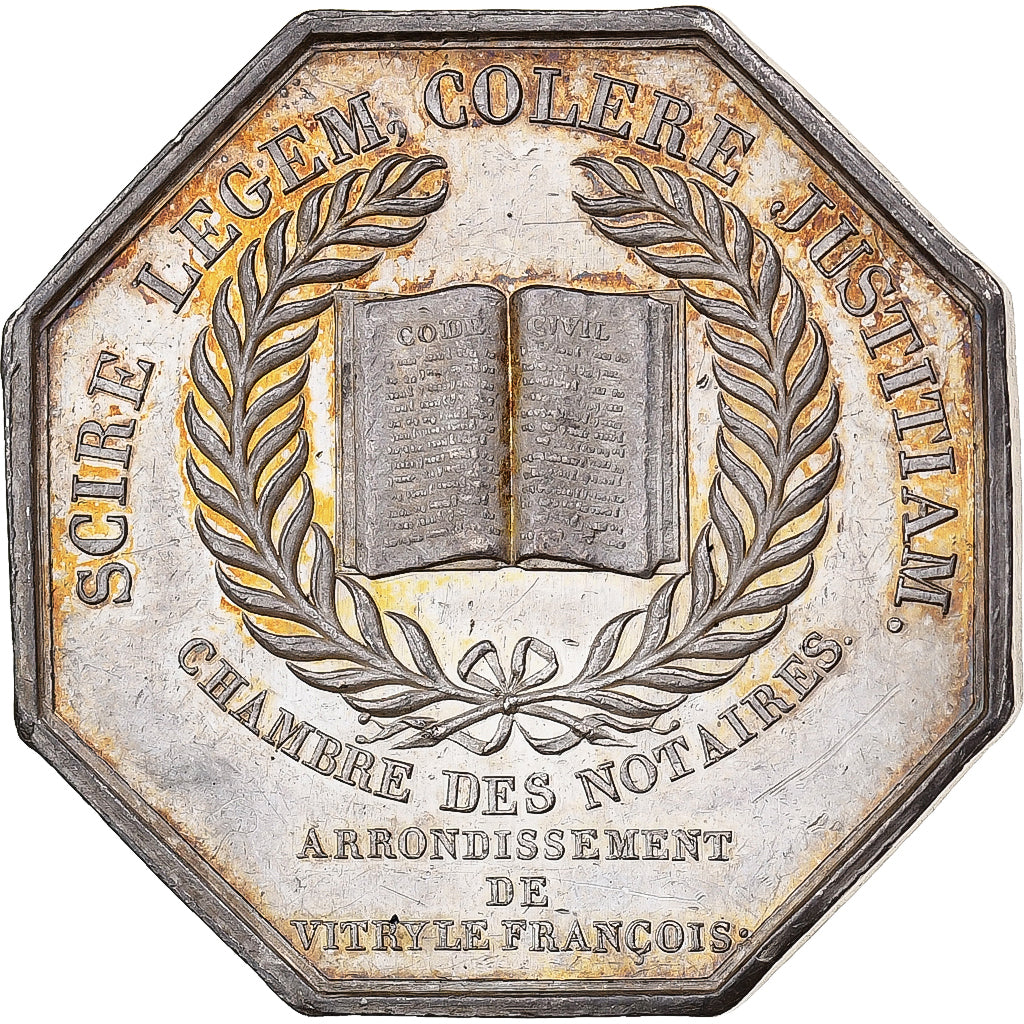 France, Token, Notaires de l'Arrondissement de Vitry-le-François, Silver