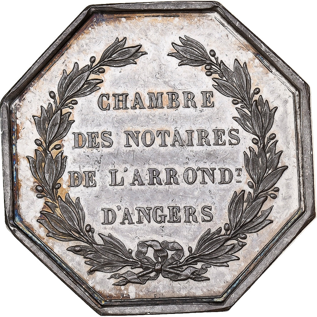Francia, ficha, Chambre des Notaires d'Angers, Argento, Pacot, SPL-, Lerouge:19a