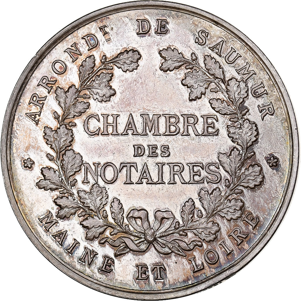Francia, zeton, Notaires de l'Arrondissement de Saumur, Maine et Loire, Plata