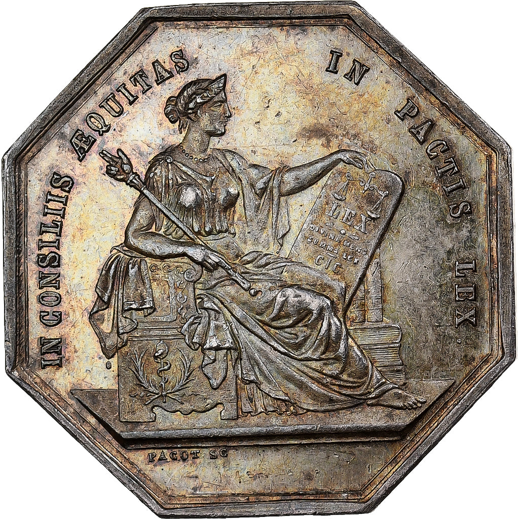 France, Token, Chambre des Notaires d'Angers, Pacot, MS(60-62), Silver
