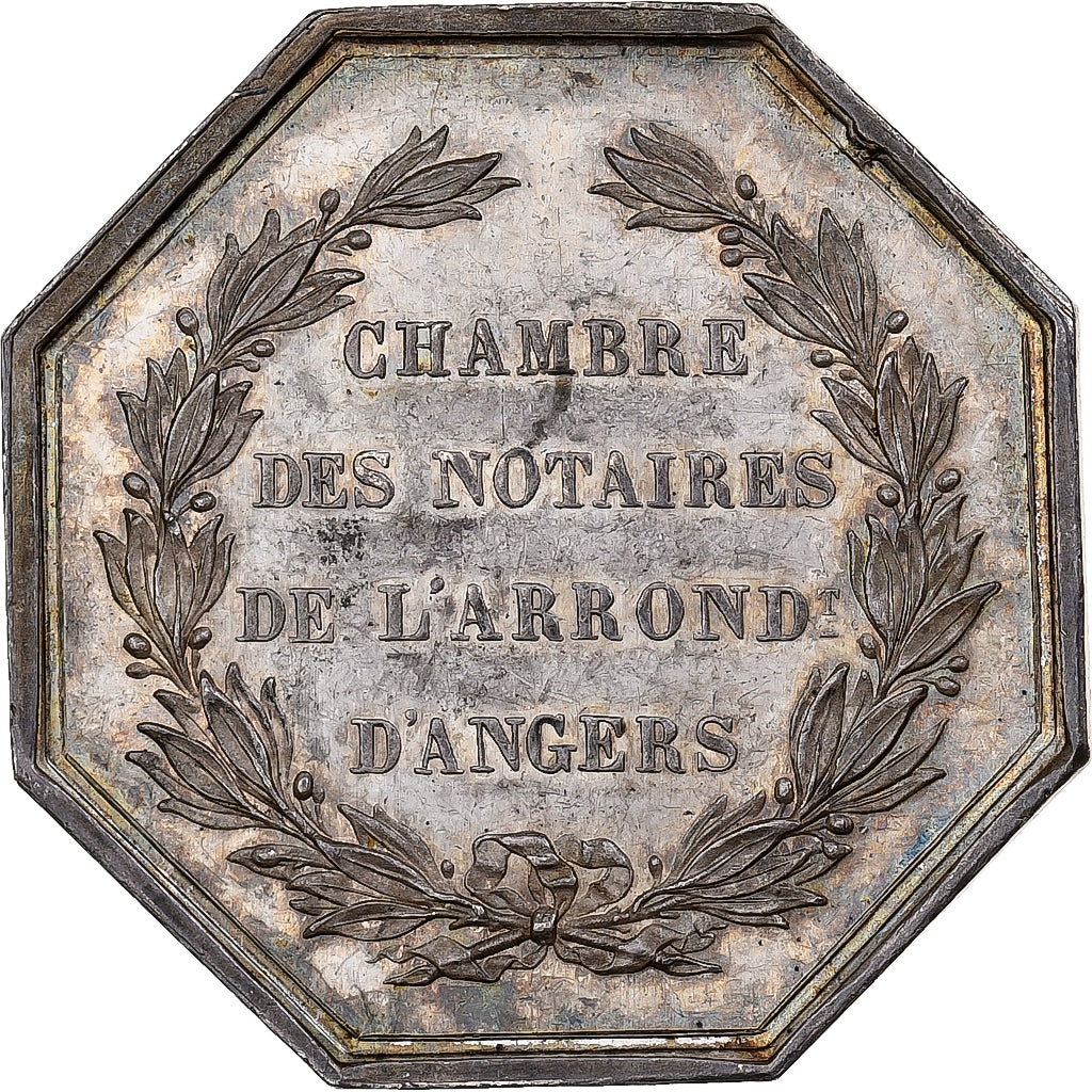 France, Token, Chambre des Notaires d'Angers, Pacot, MS(60-62), Silver