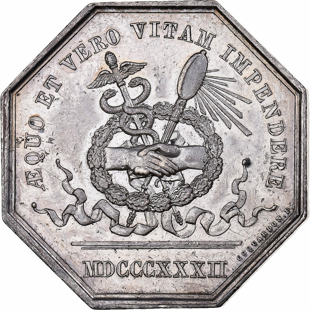 France, Token, Notaires de l'Arrondissement de Beauvais, Oise, 1832, Silver