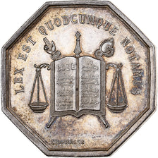 France, Token, Notaires de l'Arrondissement de Lyon, Silver, Charrasse