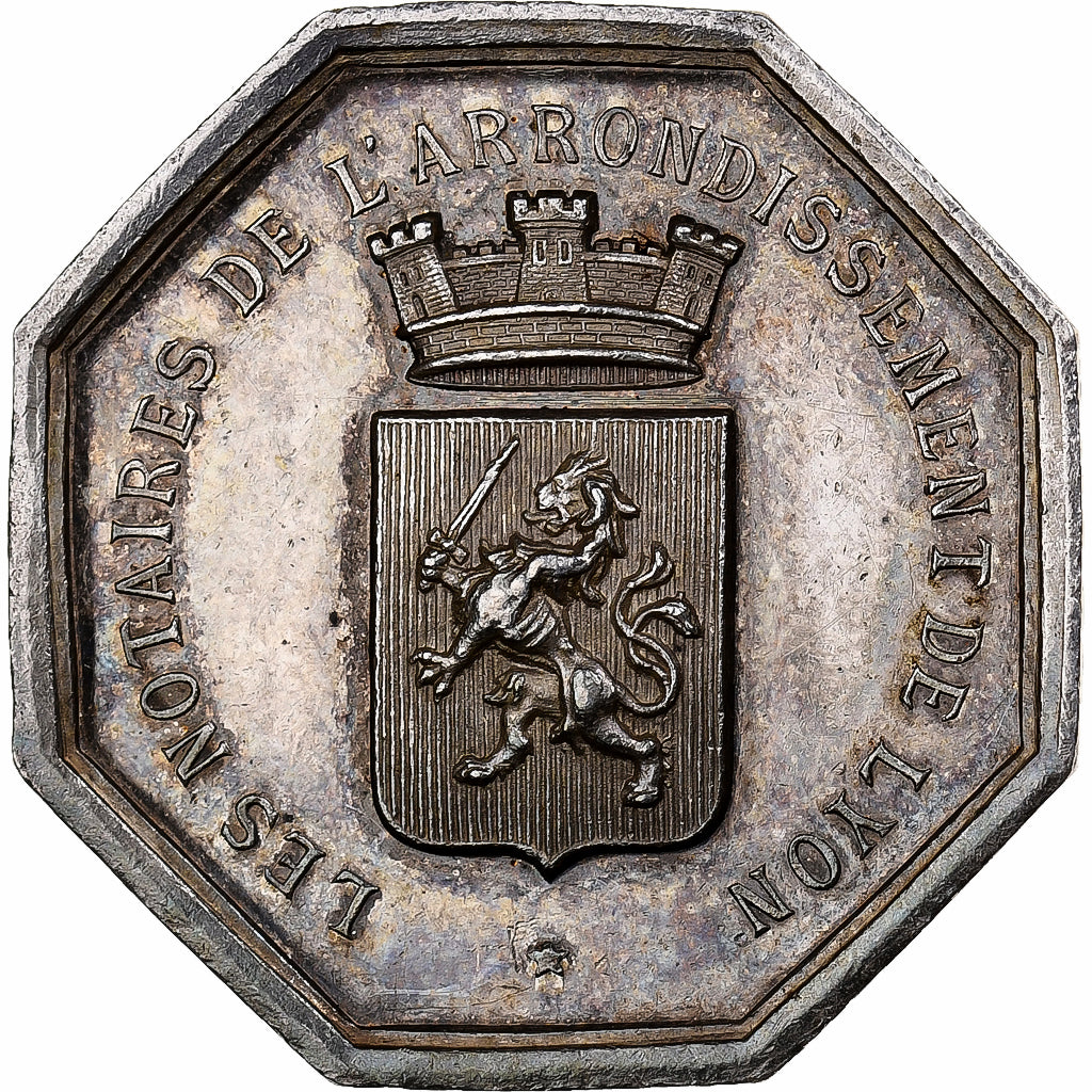France, Token, Notaires de l'Arrondissement de Lyon, Silver, Charrasse