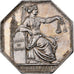Francia, zeton, Notaires de l'Arrondissement de Chartres, 1836, Plata, Barre