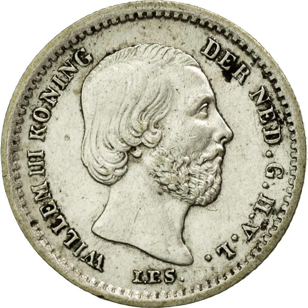 Moneda, Países Bajos, William III, 5 Cents, 1859, EBC, Plata, KM:91