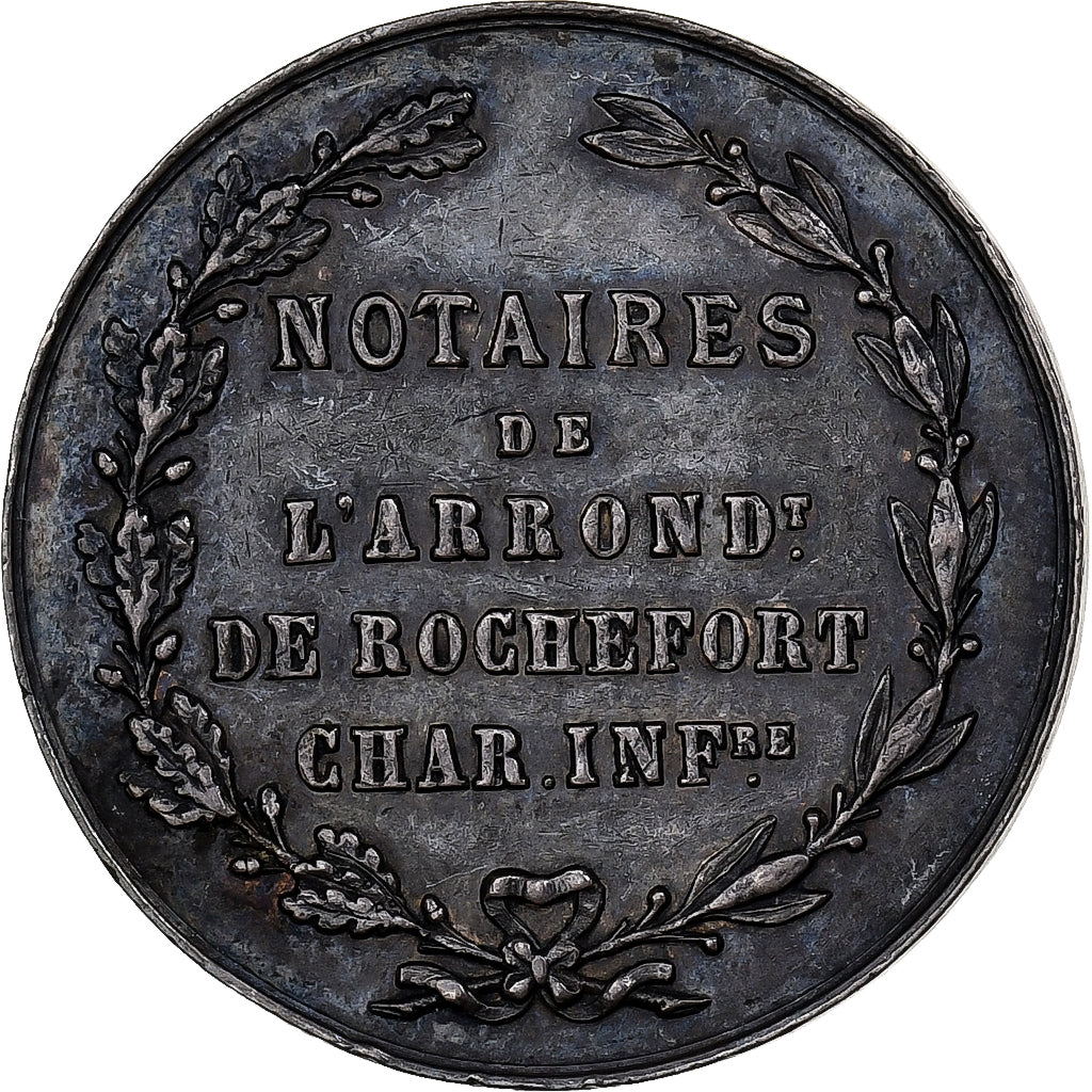 Francia, zeton, Notaire de l'Arrondissement de Rochefort, Plata, EBC