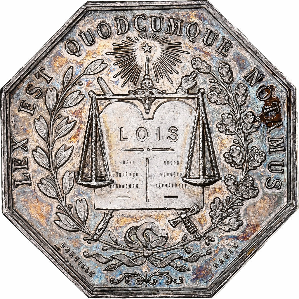 France, Jeton, Notaires de l'Arrondissement de Bazas, Gironde, Argent, SUP