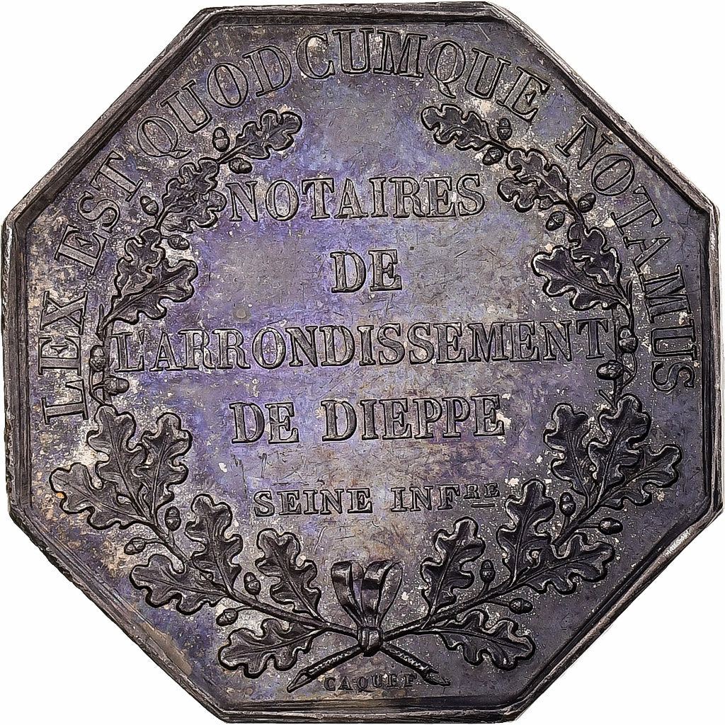 Francia, zeton, Louis Philippe Ier, Notaires de l'Arrondissement de Dieppe