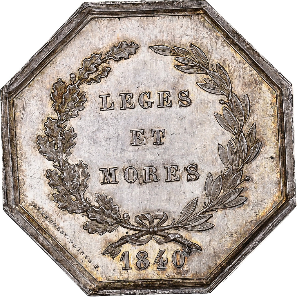 Frankrijk, Token, Chambre des Notaires de Bar-sur-Aube, 1840, Zilver, Chaumonot