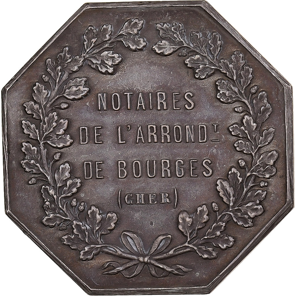France, Token, Notaires de l'Arrondissement de Bourges, Cher, Silver, Borrel.A
