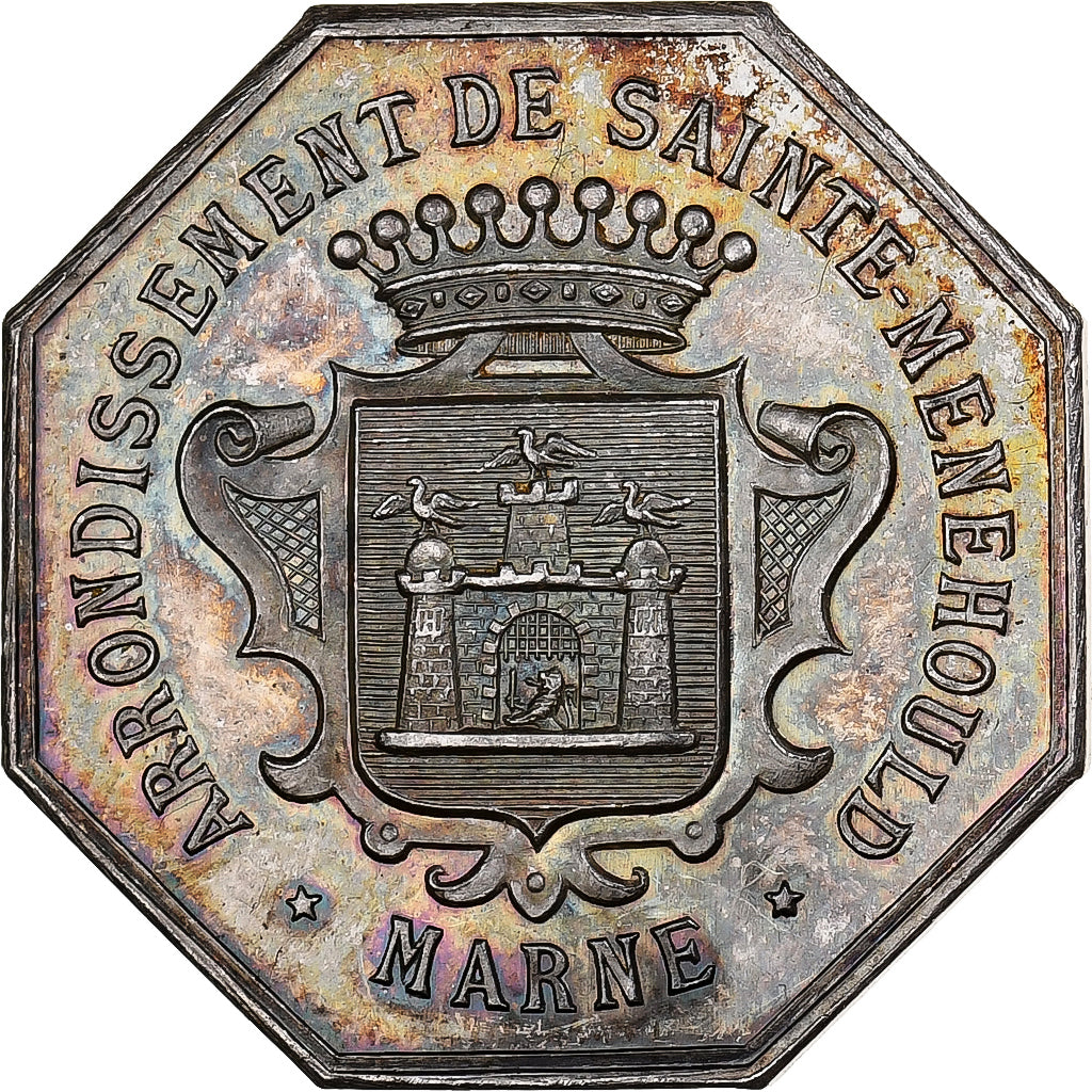 France, Jeton, Notaires de l'Arrondissement de Sainte-Menehould, Marne, 1888