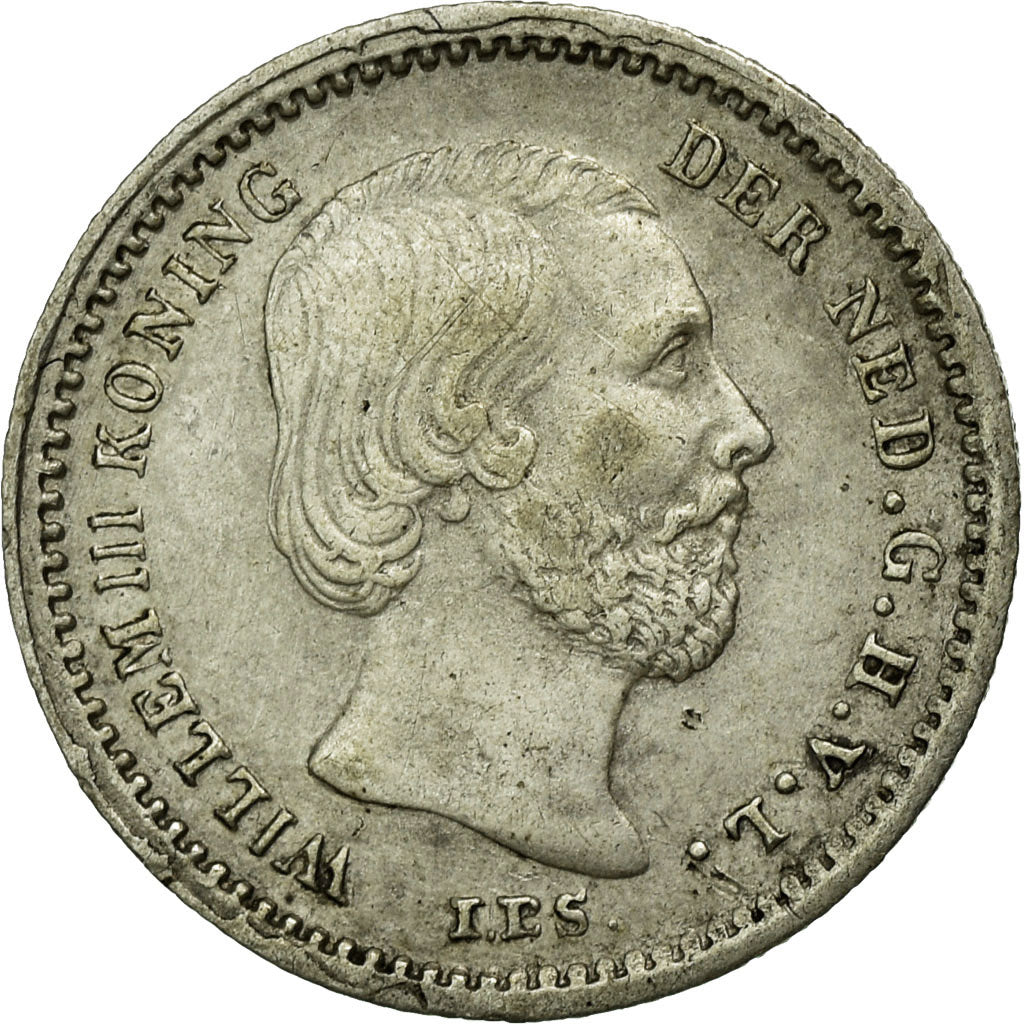 Coin, Netherlands, William III, 5 Cents, 1868, AU(50-53), Silver, KM:91