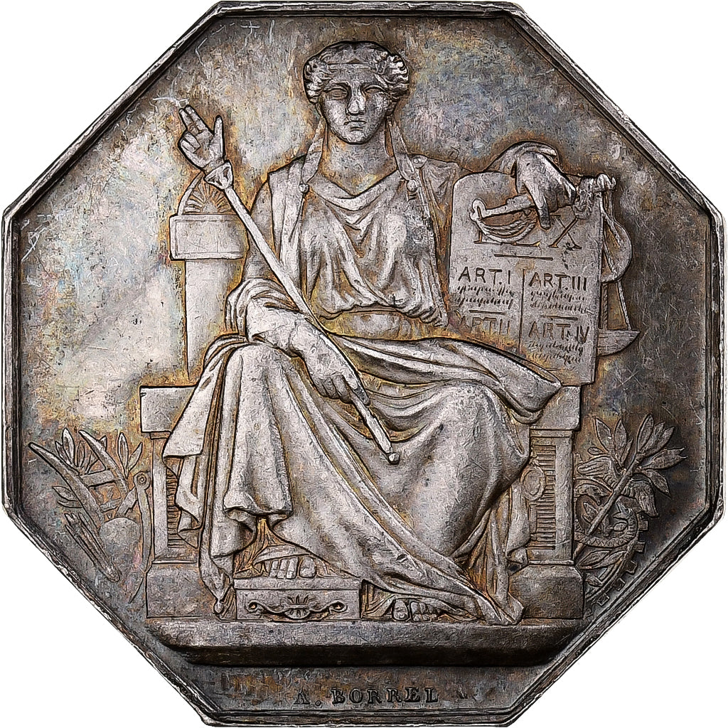 France, Token, Notaires de l'Arrondissement de Pont-Audemer, Eure, Silver
