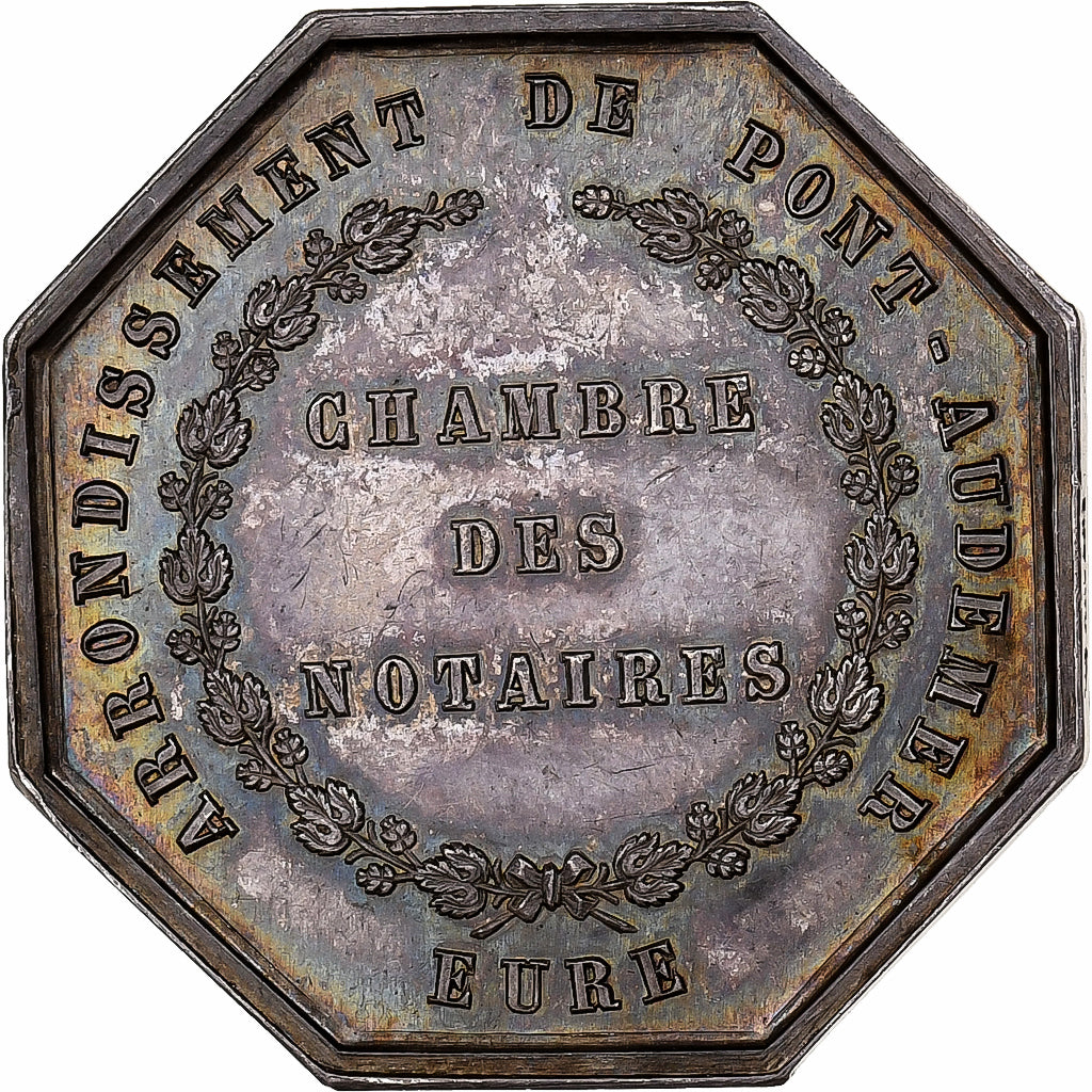 France, Token, Notaires de l'Arrondissement de Pont-Audemer, Eure, Silver