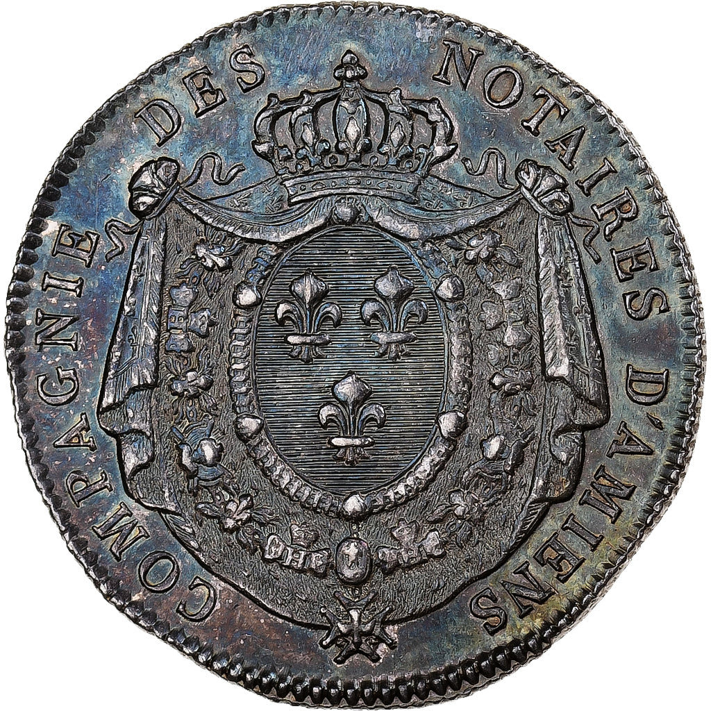 Francia, zeton, Compagnie des Notaires d'Amiens, 1816, Plata, EBC, Lerouge:9