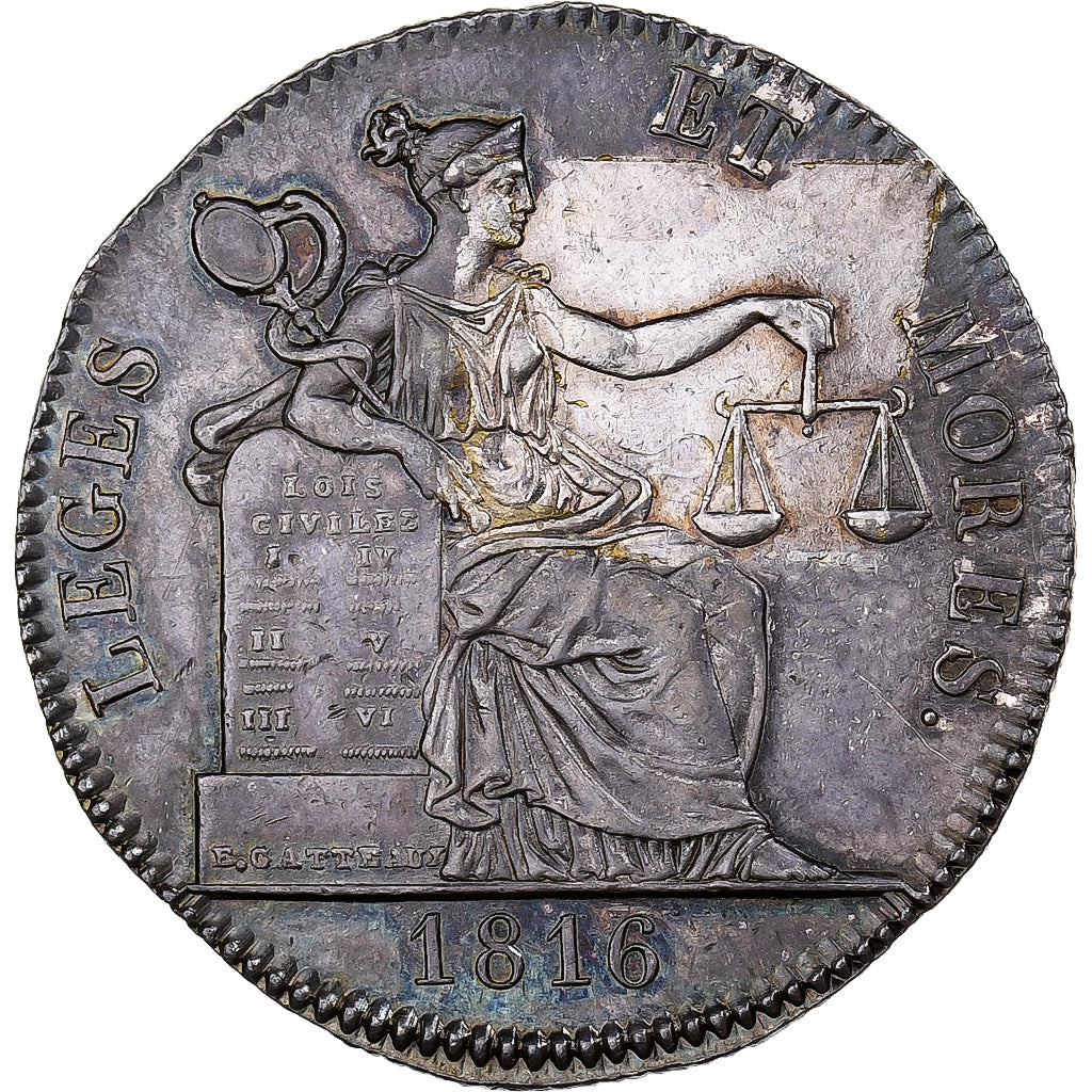 Francia, zeton, Compagnie des Notaires d'Amiens, 1816, Plata, EBC, Lerouge:9