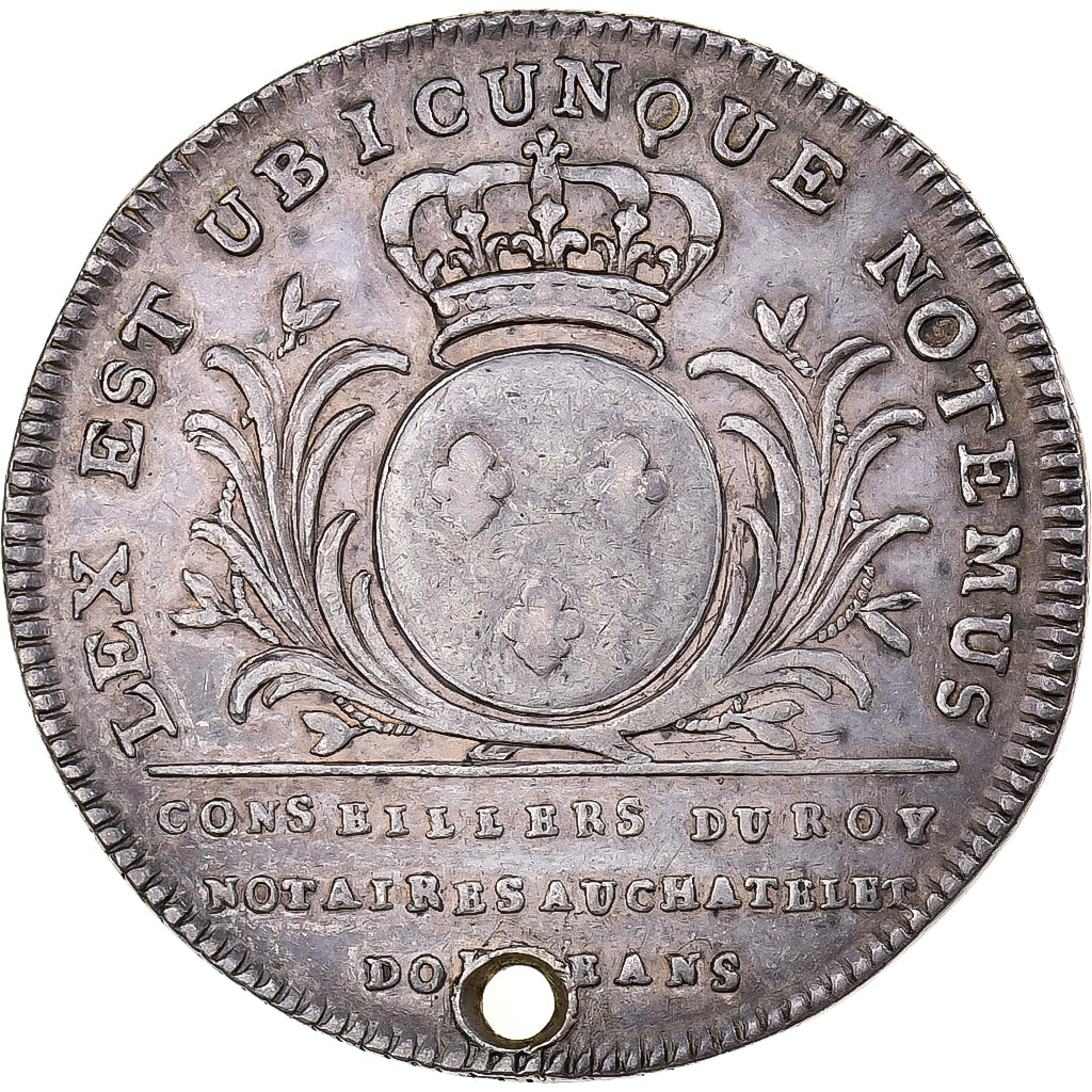 Francia, ficha, Louis XVI, Notaires au Chatelet d'Orleans, Argento, Duvivier