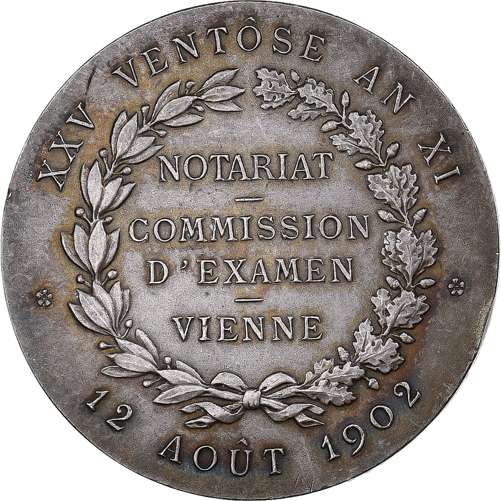 France, Token, Notariat, Commission d'Examen, Vienne, Silver, AU(55-58)