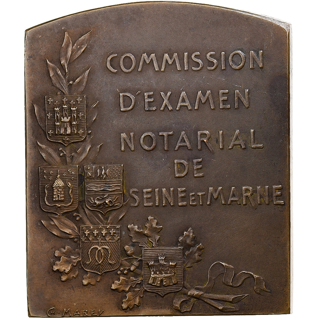 Francia, medaglia, Commission d'Examen Notarial de Seine-et-Marne, Bronzo
