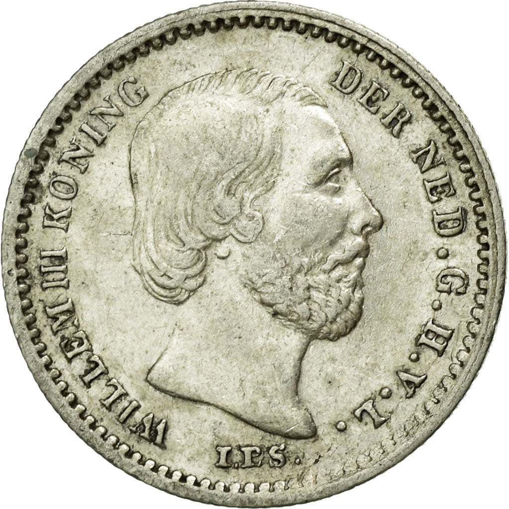 Munten, Nederland, William III, 5 Cents, 1869, ZF, Zilver, KM:91