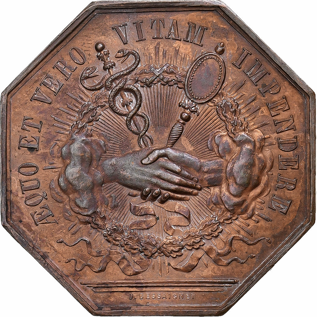 France, Token, Notaires de l'Arrondissement de Beauvais, Oise, Copper, AU(55-58)