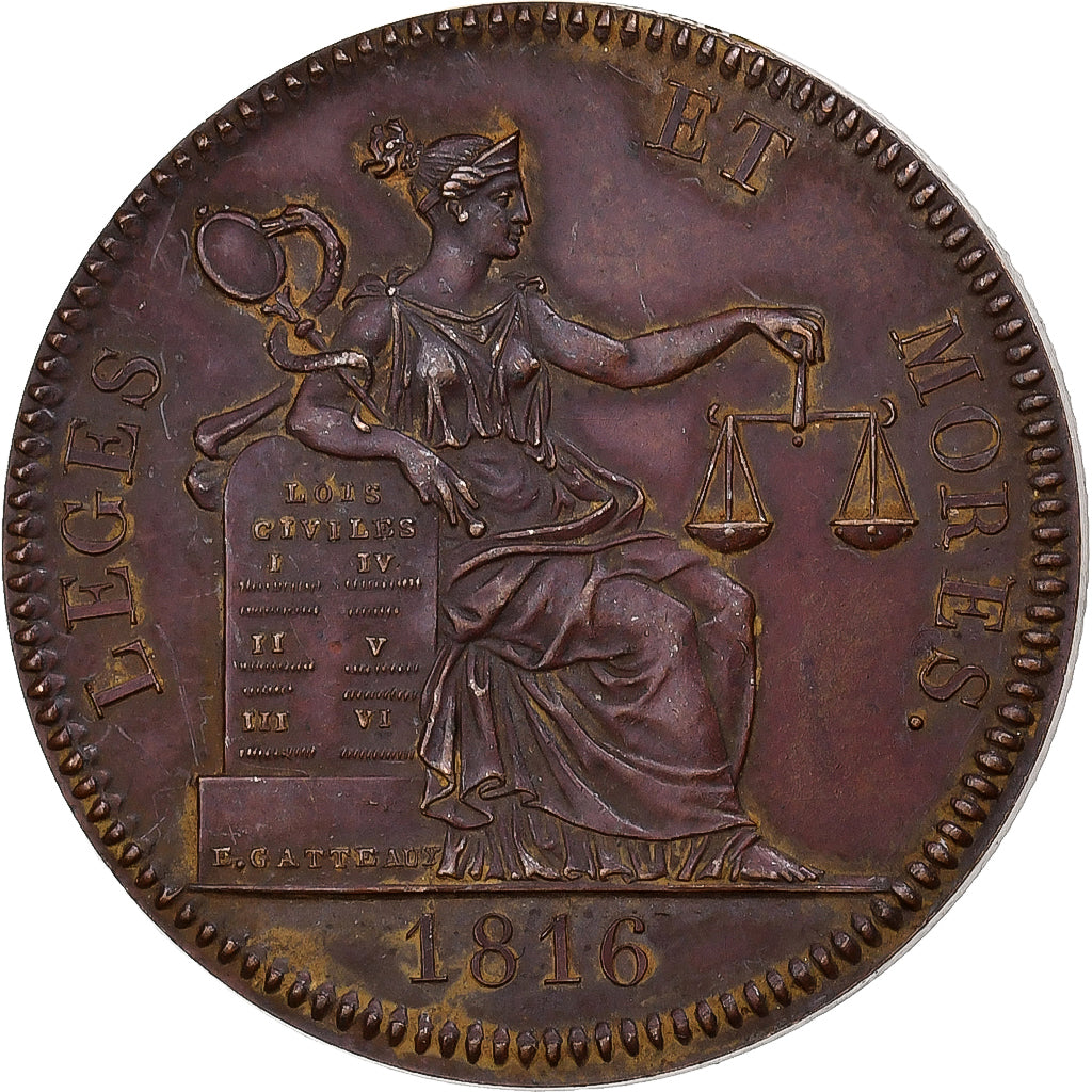 France, Token, Compagnie des Notaires d'Amiens, Copper, AU(50-53), Lerouge:9e
