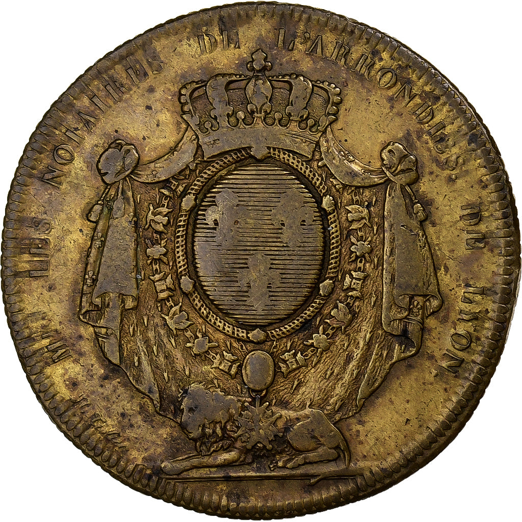 France, Jeton, Notaires de l'Arrondissement de Lyon, 1812, Laiton, TB+