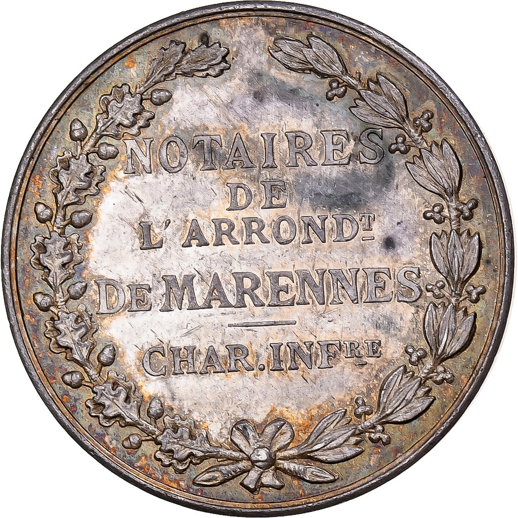Francia, ficha, Notaires de l'Arrondissement de Marennes, 1902, Argento