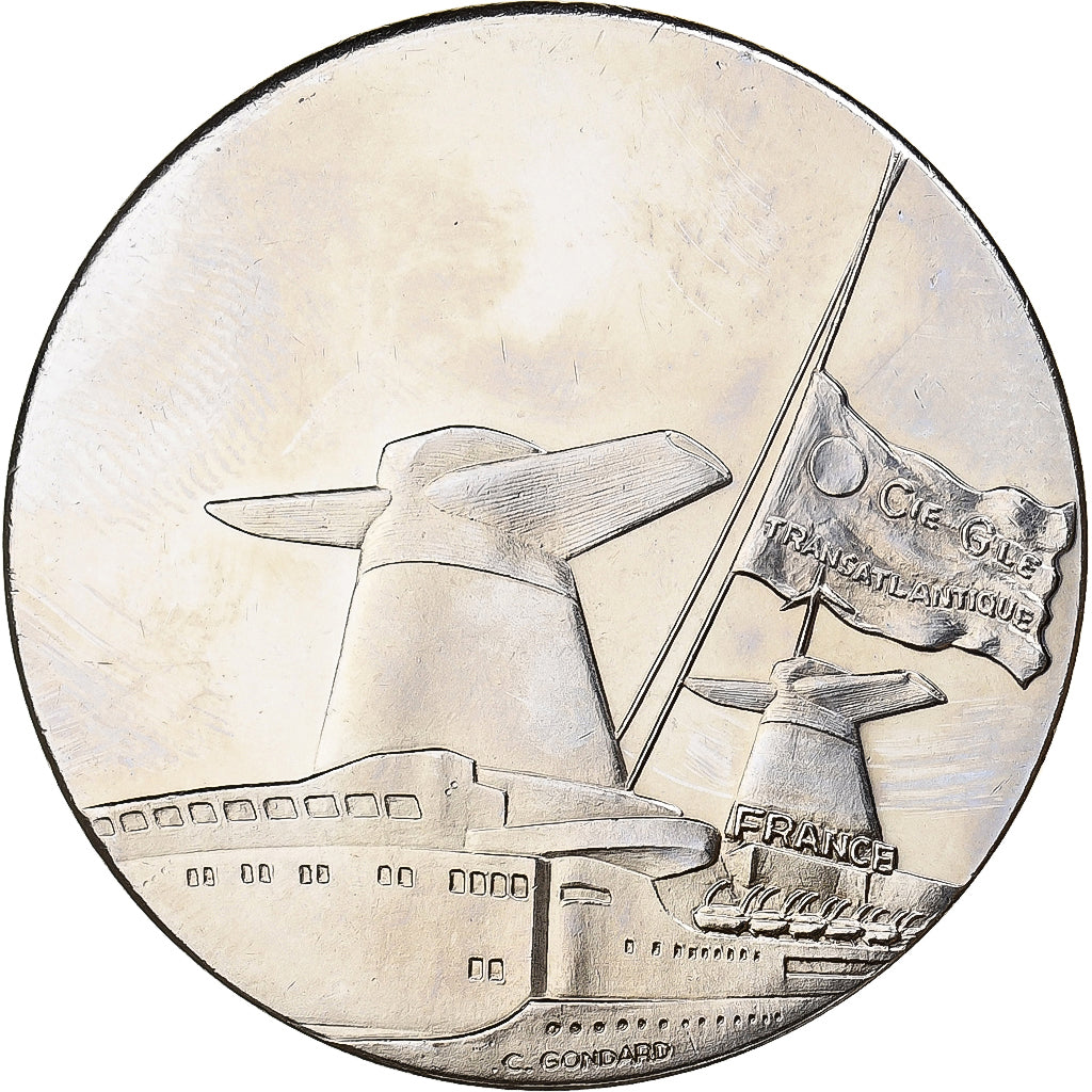 Frankreich, Medaille, Les Grands Transatlantiques, France, 1962, Nickel, C.