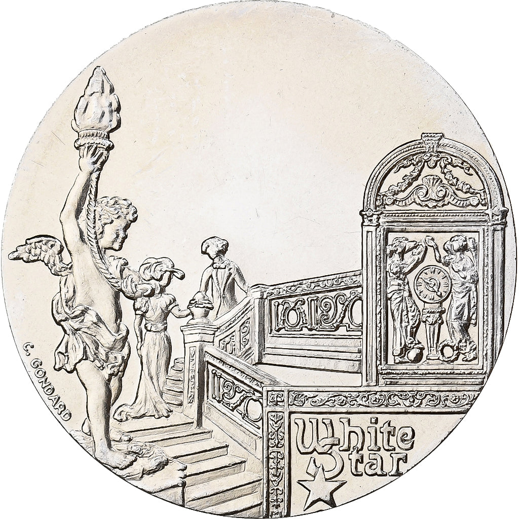 Francia, medaglia, Les Grands Transatlantiques, Titanic, Nichel, C. Gondard