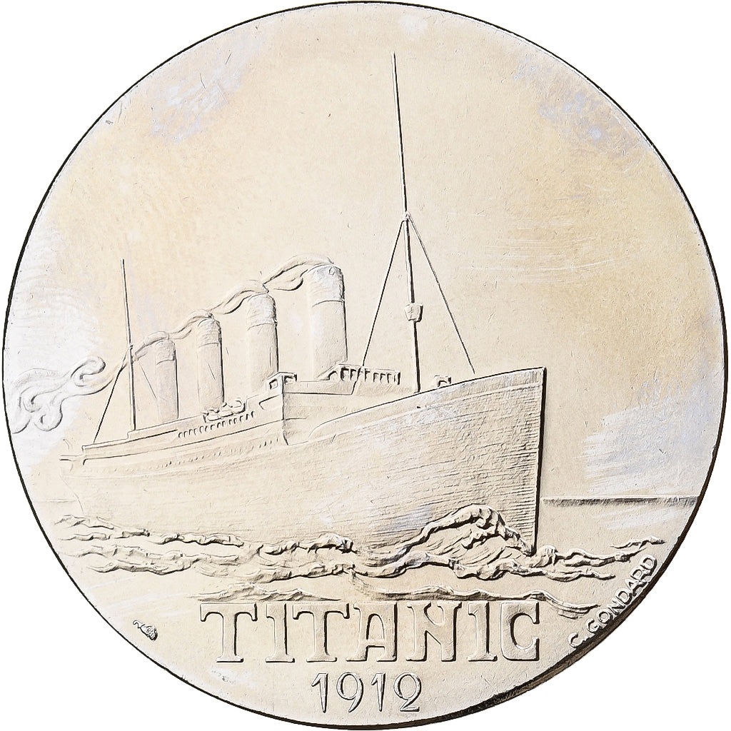 Francia, medaglia, Les Grands Transatlantiques, Titanic, Nichel, C. Gondard
