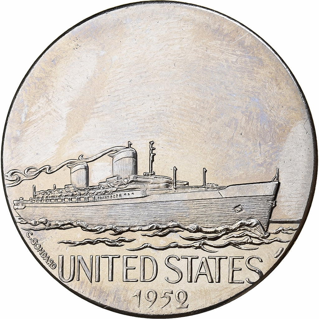 France, Medal, Les Grands Transatlantiques, United States, Nickel, C. Gondard