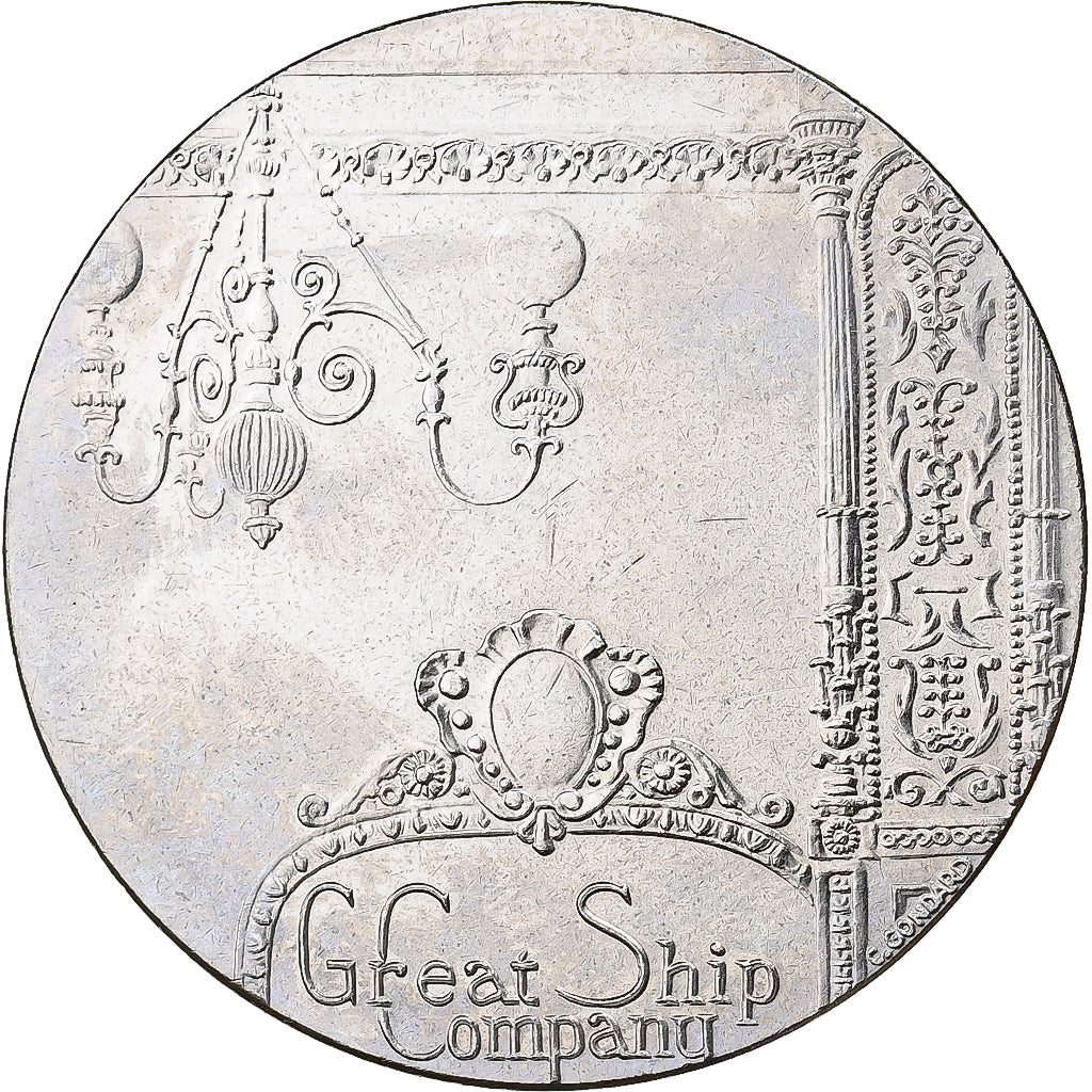 France, Medal, Les Grands Transatlantiques, Great Eastern, Nickel, C. Gondard