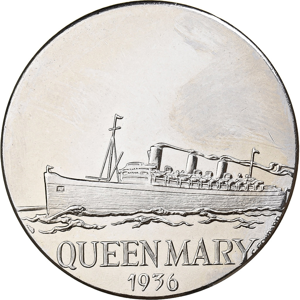 France, Medal, Les Grands Transatlantiques, Queen Mary, Nickel, C. Gondard