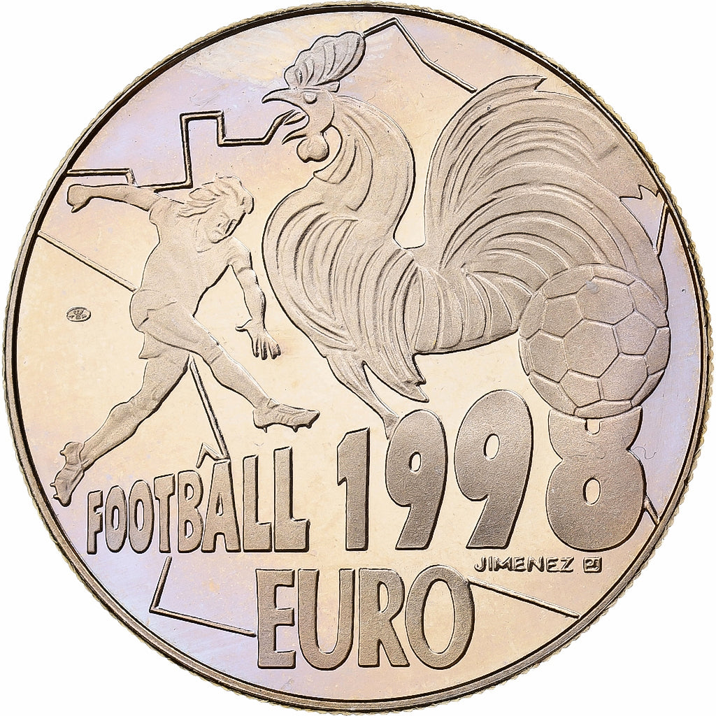 Francia, medaglia, 10 Euro, Football, 1998, Rame-nichel, FDC